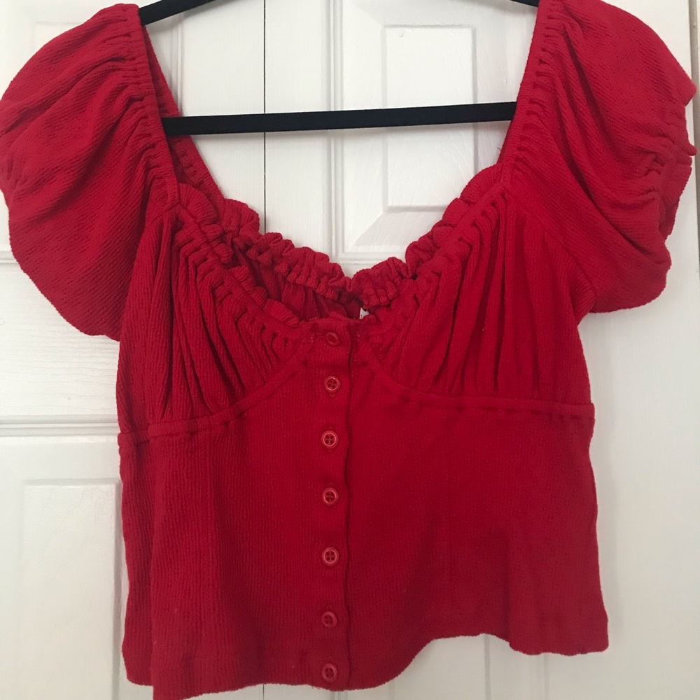 Cherry Red Free People Top